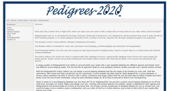 Desktop Screenshot of pedigrees2020.com